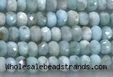 CLR159 15 inches 2*3mm faceted rondelle larimar beads wholesale