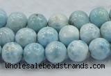 CLR17 15.5 inches 10mm round grade A natural larimar gemstone beads