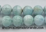 CLR20 15.5 inches 12mm round grade AA natural larimar gemstone beads