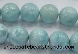 CLR21 15.5 inches 14mm round grade AA natural larimar gemstone beads