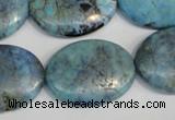 CLR216 15.5 inches 22*30mm oval larimar gemstone beads