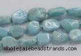 CLR26 15.5 inches 8*10mm nugget natural larimar gemstone chips beads