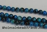 CLR300 15.5 inches 4mm round dyed larimar gemstone beads