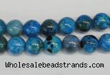 CLR302 15.5 inches 8mm round dyed larimar gemstone beads