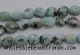 CLR35 15.5 inches 6*8mm oval natural larimar gemstone beads