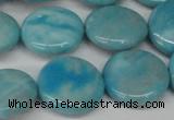 CLR364 15.5 inches 18mm flat round dyed larimar gemstone beads