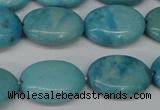 CLR373 15.5 inches 12*16mm oval dyed larimar gemstone beads