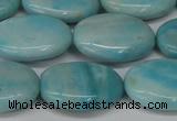 CLR375 15.5 inches 15*20mm oval dyed larimar gemstone beads