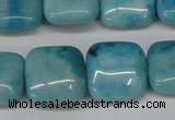 CLR382 15.5 inches 14*14mm square dyed larimar gemstone beads