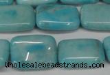 CLR393 15.5 inches 12*16mm rectangle dyed larimar gemstone beads