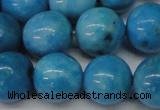 CLR406 15.5 inches 16mm round dyed larimar gemstone beads