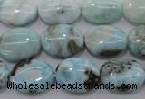 CLR41 15.5 inches 12*16mm oval natural larimar gemstone beads