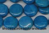 CLR413 15.5 inches 16mm flat round dyed larimar gemstone beads