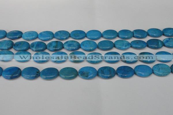 CLR421 15.5 inches 10*14mm oval dyed larimar gemstone beads