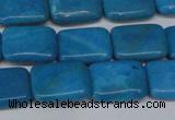 CLR440 15.5 inches 8*12mm rectangle dyed larimar gemstone beads