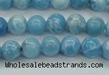 CLR601 15.5 inches 6mm round imitation larimar beads wholesale