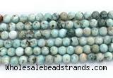 CLR621 15.5 inches 8mm round larimar gemstone beads