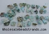 CLR90 Top drilled 15*20mm - 25*35mm freeform larimar beads