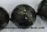 CLS03 15.5 inches 30mm faceted round large black labradorite beads