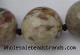 CLS08 15.5 inches 30mm faceted round large chrysanthemum agate beads