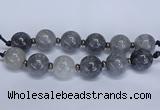 CLS251 7.5 inches 30mm round large cloudy quartz beads wholesale