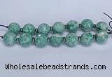 CLS302 7.5 inches 25mm faceted round large Qinghai jade beads