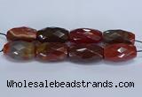 CLS400 7.5 inches 25*45mm faceted rice large red agate beads