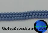 CLU102 15.5 inches 8mm round blue luminous stone beads