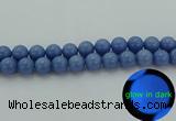 CLU105 15.5 inches 14mm round blue luminous stone beads