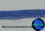 CLU111 15.5 inches 6mm round blue luminous stone beads