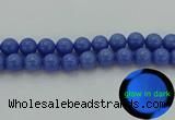 CLU116 15.5 inches 16mm round blue luminous stone beads