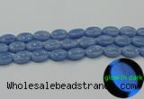 CLU142 15.5 inches 12*16mm oval blue luminous stone beads