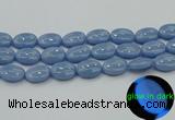 CLU144 15.5 inches 15*20mm oval blue luminous stone beads