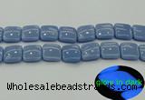 CLU156 15.5 inches 20*20mm square blue luminous stone beads