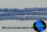 CLU161 15.5 inches 10*14mm rectangle blue luminous stone beads