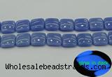 CLU196 15.5 inches 20*20mm square blue luminous stone beads