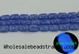 CLU203 15.5 inches 13*18mm rectangle blue luminous stone beads