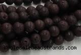 CLV201 15.5 inches 8mm round coffee natural lava beads wholesale