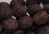 CLV207 15.5 inches 15*20mm freeform coffee natural lava beads wholesale