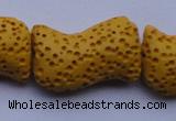 CLV21 16 inches 13*21mm marquise yellow natural lava beads wholesale