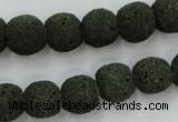 CLV385 15.5 inches 12mm ball dyed lava beads wholesale