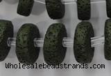 CLV411 15.5 inches 7*20mm tyre dyed lava beads wholesale