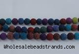 CLV524 15.5 inches 12mm round mixed lava beads wholesale