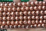 CLV533 15.5 inches 6mm round plated lava beads wholesale