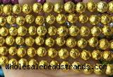 CLV534 15.5 inches 6mm round plated lava beads wholesale