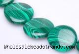 CMA07 15.5 inches 16mm coin imitate malachite beads Wholesale