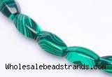 CMA25 8*14mm faceted drum imitate malachite beads Wholesale