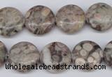 CMB09 15.5 inches 16mm flat round natural medical stone beads