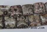 CMB19 15.5 inches 14*14mm square natural medical stone beads