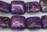 CMB38 15.5 inches 16*16mm square dyed natural medical stone beads